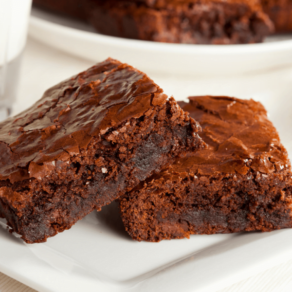 two brownies on a plate